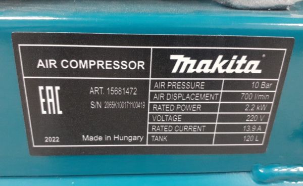 Компрессор Мakita MAC 100/3 (220В)