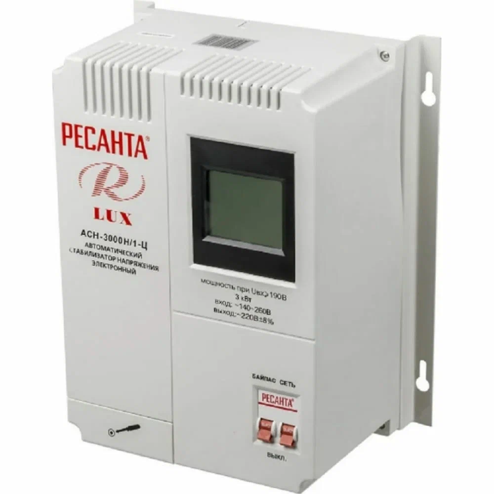 Стабилизатор напряжения Ресанта асн 3000 Н/1-Ц Lux